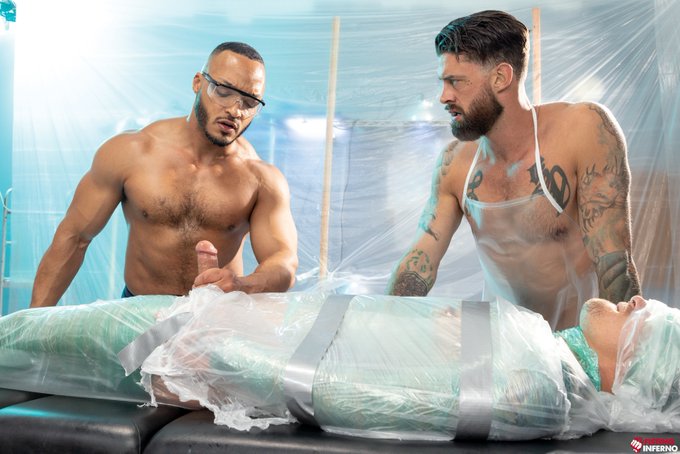 2 pic. NEW SCENE: check out @DillonDiaz11 @LoveIsaacX and @THEALPHAWOLFE1 in 'Wrapped' OUT NOW @Raging_Stallion