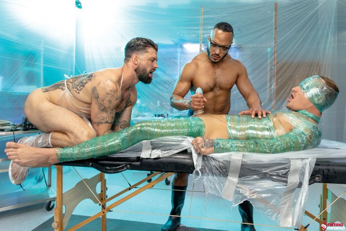 4 pic. NEW SCENE: check out @DillonDiaz11 @LoveIsaacX and @THEALPHAWOLFE1 in 'Wrapped' OUT NOW @Raging_Stallion