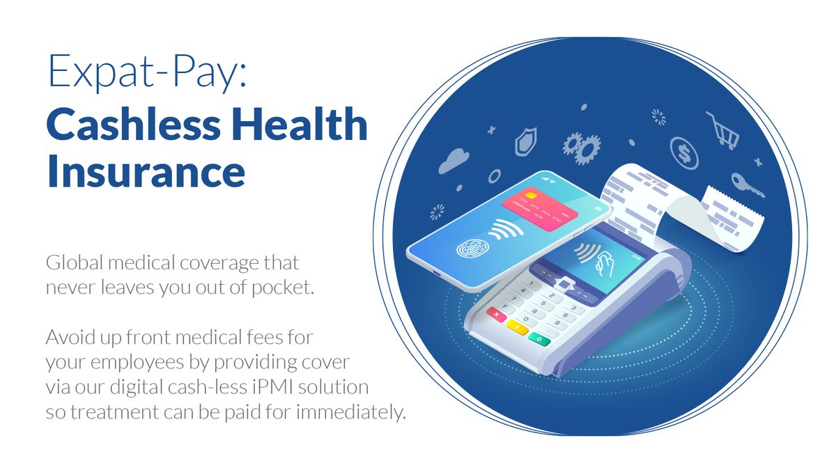ExpatHealthcare's tweet photo. Expatriate Group are proud to introduce Expat-Pay, a cashless health insurance service for corporate customers. Our new digital service eliminates the need for you, or your employees, to self-fund medical care overseas before claiming. Find out more https://t.co/75yOaoPhEv https://t.co/CcoKI2p1Xw