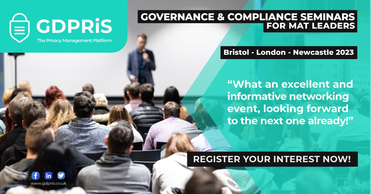 GDPRinSchools's tweet image. With feedback such as this, we couldn&apos;t resist holding another seminar! This time we&apos;d like to ensure the seminar is accessible to all MAT leaders wherever they are based, register here eu1.hubs.ly/H01T2j30
