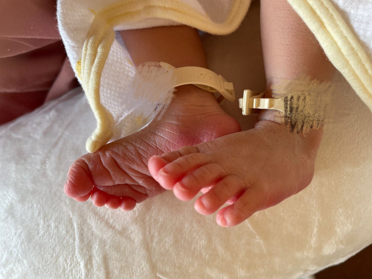 New_waka83's tweet photo. 2022.09.25 16:48  
2855g Baby girl
無事出産致しました👶🏻💓
母子共に元気です🫶🏻
もう可愛くて可愛くて！！
陣痛はほんまに意識飛ぶレベルで痛くて死ぬかと思ったけど、
耐えたらこんなに愛おしい我が子に会えました🥲💓
みんな応援ありがとう！
わっちゃんママになりました！ https://t.co/4u2ICJc8FY