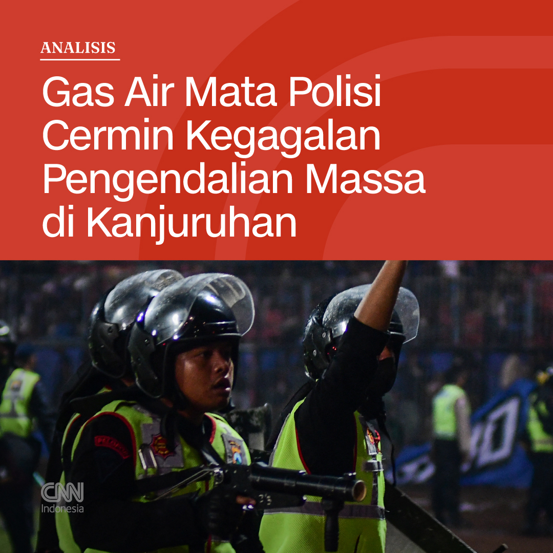 Polisi dinilai blunder karena menggunakan gas air mata di stadion. Bahkan, polisi yang menembakkan senjata kimia itu juga dapat dijerat hukum pidana karena menyebabkan kematian. bit.ly/3e5Dnua #Analisis #CNNIndonesia