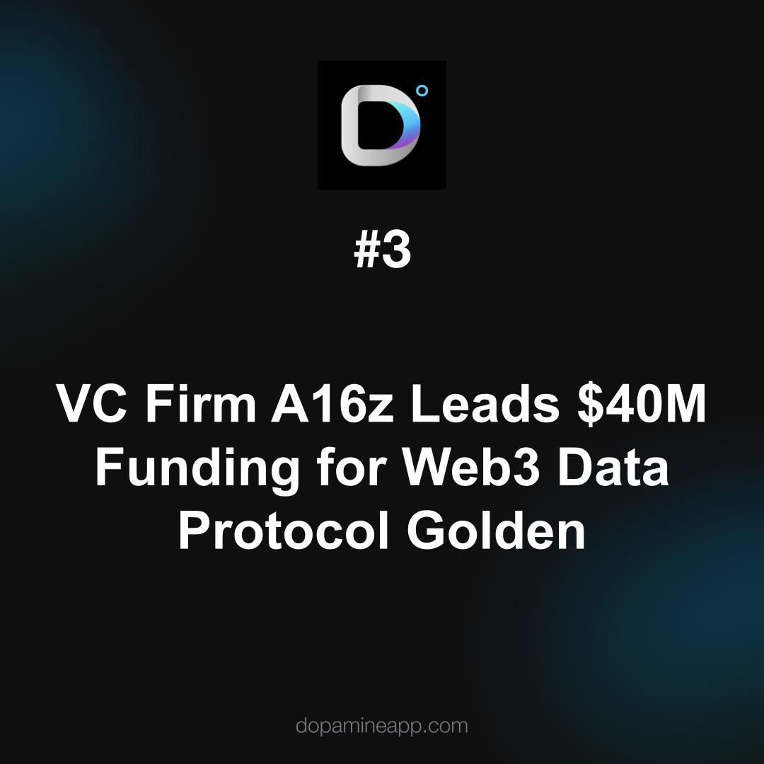 myDopamineApp's tweet photo. 🔥#USDC Integrates With @desoprotocol for #Web3 adoption
🔥@SamsungUS Launches '#HouseofSam' #Metaverse Experience in @decentraland
🔥@a16z Leads $40M Funding for #Web3 Database #GoldenProtocol
🔥@binance Gets Presidential Approval to Develop #CryptoMarketplace in #Kazakhstan https://t.co/FsktDBPBMv