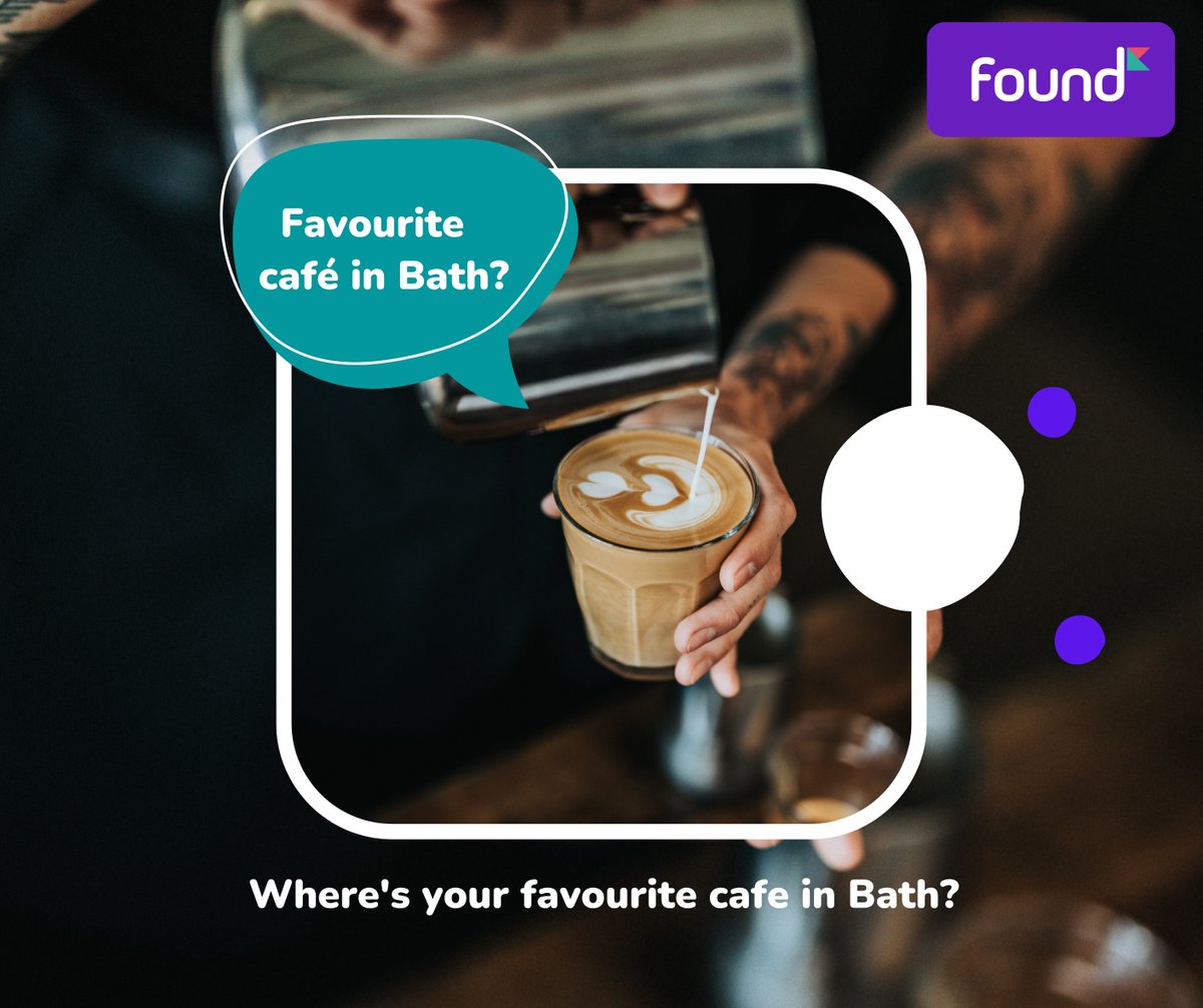 FoundTweets's tweet photo. We are keen to know about your favourite cafes in Bath. The ones that do great coffee, brilliant slices of cake and put a smile on your face! Tweet us your favourites so we can meet them next week to let them know how they can help the community with our app!

#Cafe #Bath https://t.co/KvWmsVwGVL