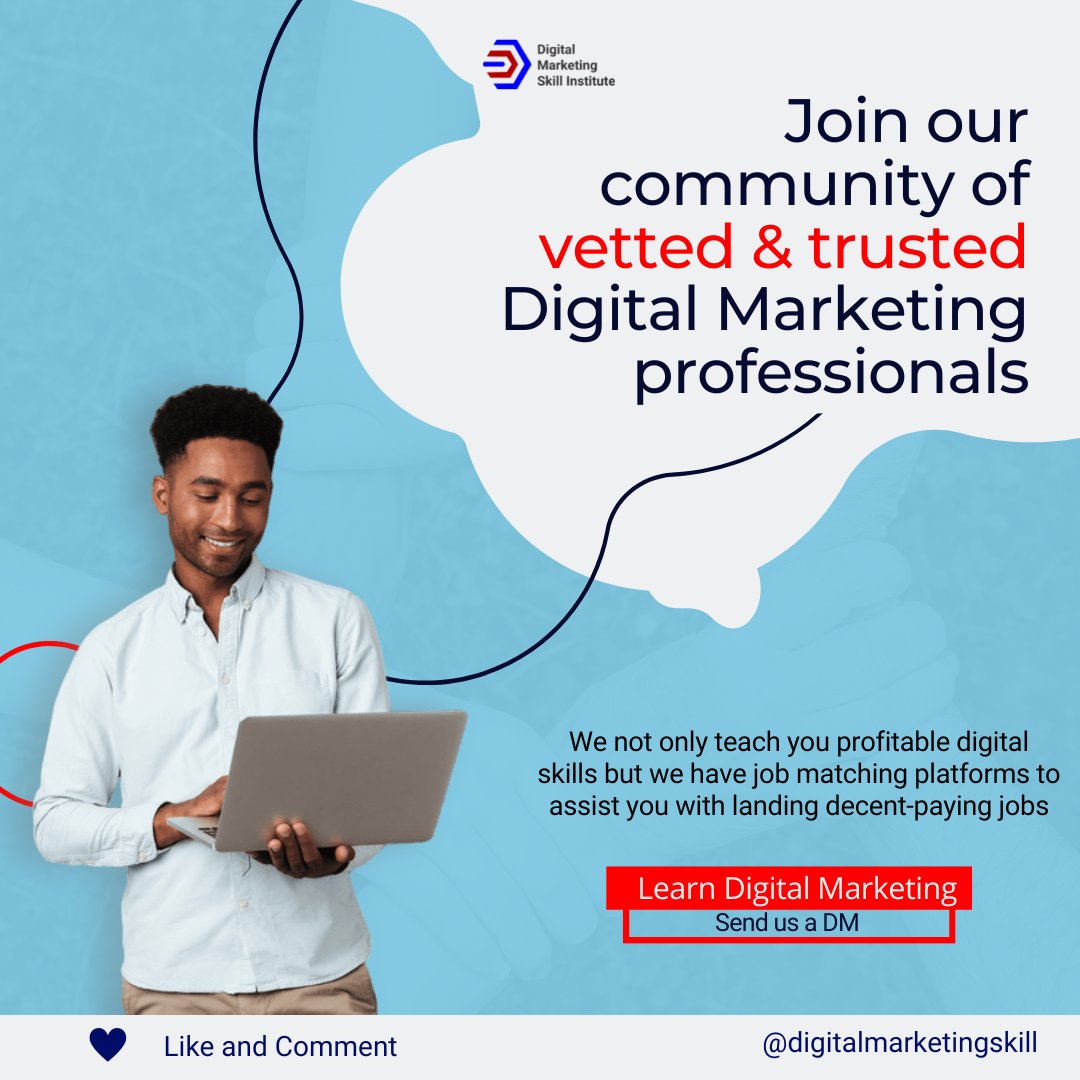 DMSInstitute's tweet photo. Enroll in our training right now and start crushing your goals by joining our community of vetted and trusted digital marketing freelancers, getting the best gigs both at home and abroad.
#recruitment #freelancer #digitalmarketing #DMSI #DigitalMarketingSkillInstitute https://t.co/eWXXWeMWT7
