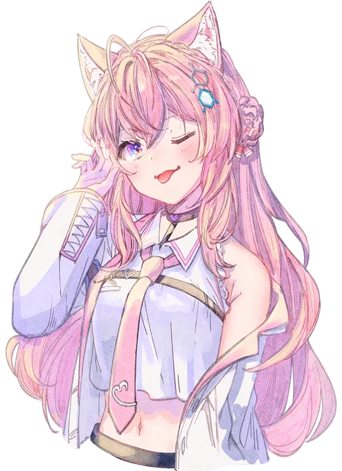 (眼鏡なし差分+背景透過素材)#こよりすけっち 