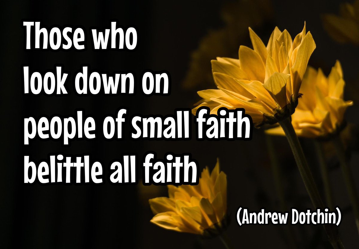 suffolkvicar's tweet image. #ToPray
Those who look down on people of small faith belittle all faith.
(Andrew Dotchin)