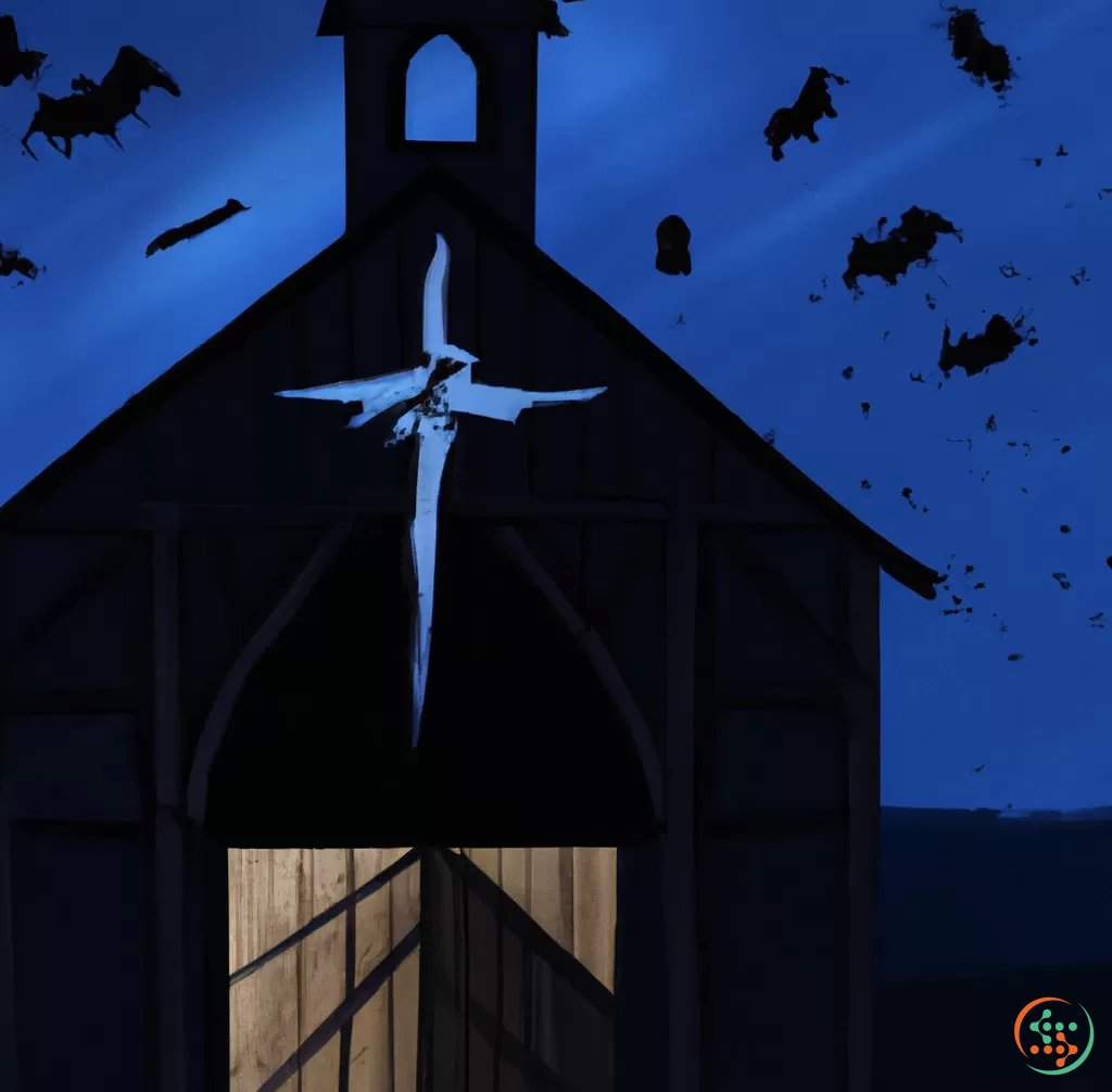 DesignedbyAI's tweet photo. (Art by A.I.) Improvised dark church with a sword symbol in a barn at night with bats flying arround - See all 4 images or create your own on Web or PC:
https://t.co/Mf6tGroPQv
#art #Improvised #dark #church #sword #symbol #barn #night #bats #flying #arround https://t.co/nRAKb2Kb2L