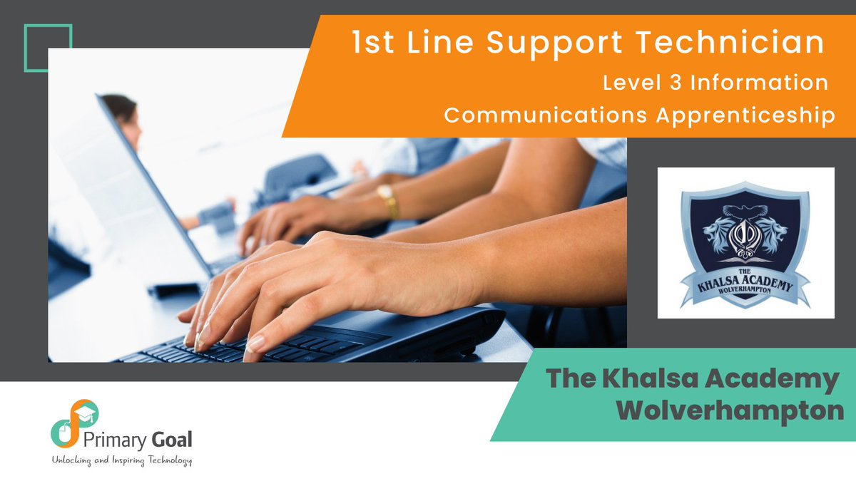 Do you have a passion for technology?
Would you like to learn while you earn?

We’re recruiting a 1st Line Support Technician Apprentice for <a href="/khalsa_academy/">The Khalsa Academy Wolverhampton</a> in #Wolverhampton

Join them and our community of apprentices.  
More: primarygoal.applytojob.com/apply/HpAJ4lSE…
#WolverhamptonJobs #EdTech