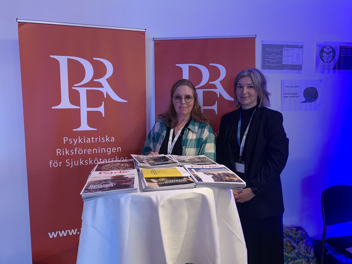 På #sjuksköterskedagarna2022 finns PRF vid monter. Kom gärna förbi och prata om specialistsjuksköterska i psykiatrisk vård, ta en tidning eller två, köp en brosch och passa på att bli medlem!