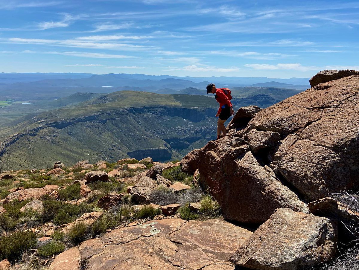 Big Sky Karoo at its finest &amp; views for days on #Toerboer's Karoo 3 Peaks Challenge! If you're a wild-at-heart adventurer who likes to walk in places that few have ever walked before, the 3 Peaks Challenge is for you...#KarooHeartland #BigSkyKaroo 
📷 My African Heart Journeys