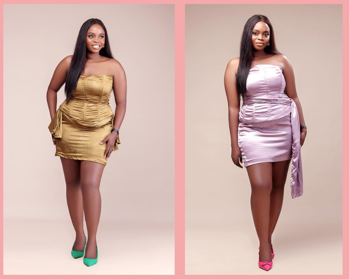 AdaureCo's tweet photo. How many differences can you spot between our olive gold corset two piece set and peach corset two piece set 👇🏽👇🏽 https://t.co/vZYfaumCzS