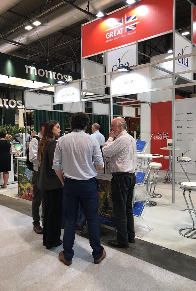 Brisk business on the first morning of <a href="/FruitAttraction/">Fruit Attraction</a> at the CHA British Pavilion of 10 companies #fruitattraction22