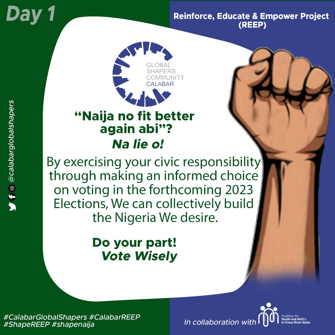 CalabarShapers's tweet photo. @globalshapers
@calabarshapers
@wef
@globalgoalsUN
@inecnigeria
@YIAGA
 #CalabarGlobalShapers
#CalabarREEP
#ShapeREEP
#Shapenaija https://t.co/VI5QOei0Z0