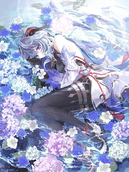#あなたのあお色の作品を見せてください原神くんのあお 