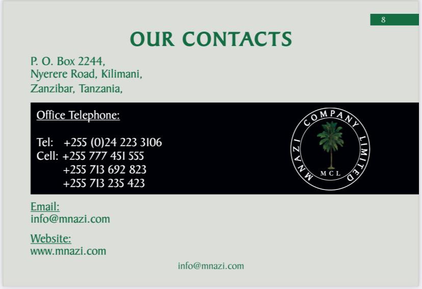 Abhaaly's tweet photo. Our Services:               Our Contacts:
1) General Cleaning     1)0777451555
2)Gardening.               2)0713692823
3) General Supply.     3)0713235423
4) Fumigation.         info@mnazi.com
5) Stationary          P.O.Box2244,znz https://t.co/7TnXsYU02T
