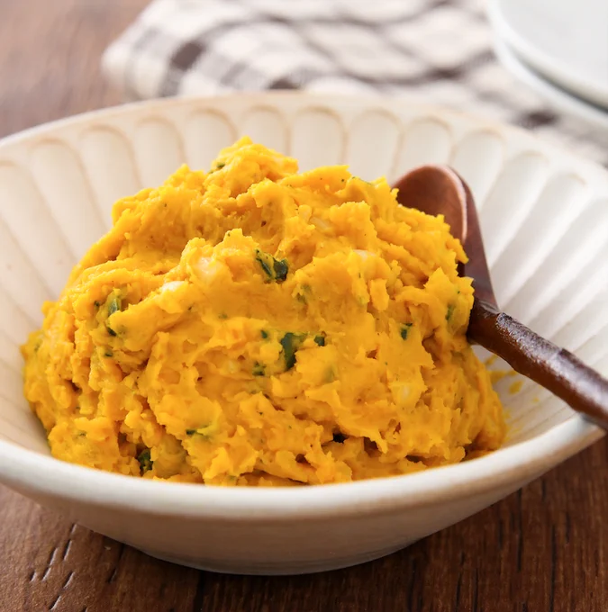 かぼちゃサラダはあるものを入れると格段に美味しくなる？！電子レンジで作れちゃうお手軽レシピ！
