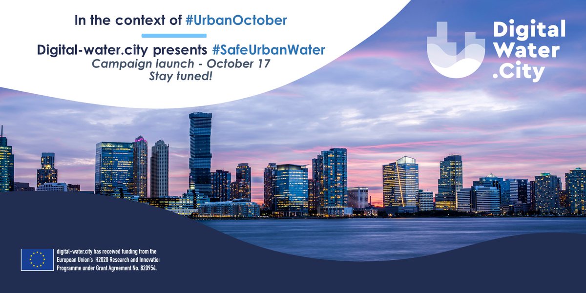 #DigitalWaterCity joins #UrbanOctober as proud contributors to sustainable urbanisation🏙️🌳

In 2 weeks we'll be launching a campaign to show 5 #DigitalWaterSolutions that make #watermanagement in cities more sustainable &amp; safer🚰

Coming soon #SafeUrbanWater!🌏