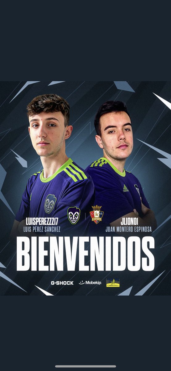 Es un orgullo poder hacer oficial mi fichaje por <a href="/Guasones/">Guasones</a> y <a href="/CAO_Esports/">C. A. Osasuna Esports</a> para esta temporada.
Gracias a todo el equipo por confiar en mí y tened claro que haremos todo lo posible porque sea un gran año💪🏻.
Vamos con todo <a href="/JLion01_/">Juan Montero</a> 🤜🏻🤛🏻
#GSNS🤡 Únete a la locura.