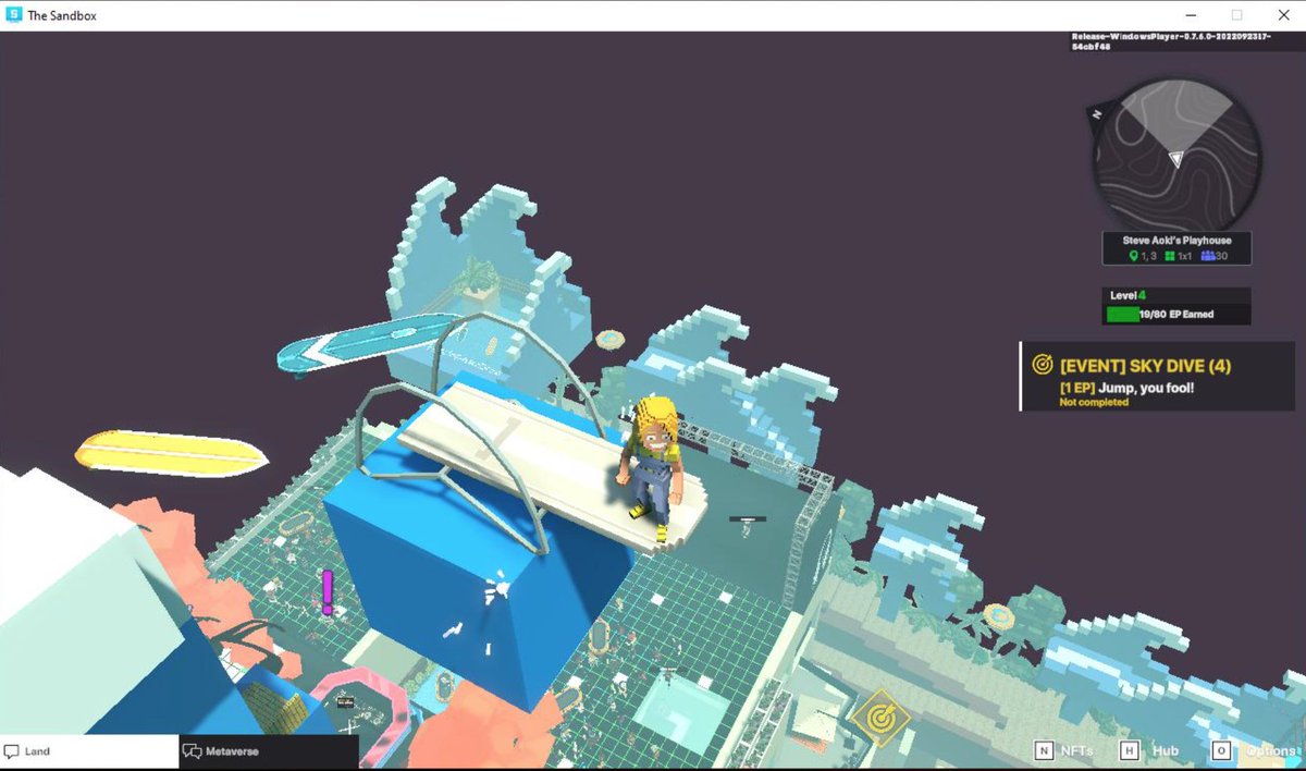 HelloKhak's tweet photo. @TheSandboxGame @steveaoki I just participated in the #SandboxAlphaS3Giveaway for a chance to win 500 SAND! Found the high diving board in @steveaoki's Playhouse, check out my screenshot below!
👇 https://t.co/ZbaPS1GEGb