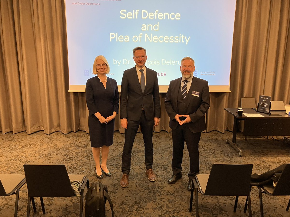 FernandezTarja's tweet photo. Great to meet with Cyber Ambassador Colleagues @Tanel_Sepp and Pierre #Gillon at Tallinn Cyber Workshop. @ccdcoe #Estonia #Belgium https://t.co/3S6cbMUixM