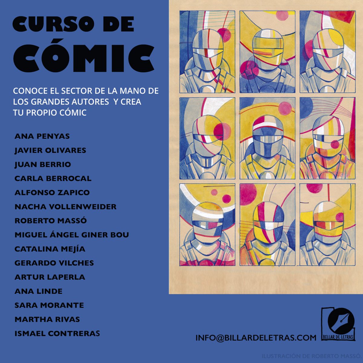Billardeletras's tweet photo. ¡Queda una semana! Una decena de profesionales / Haz tu propio Cómic
#museoavcdibujoeilustracion
#injuvevespain
#creacioninjuve
#comic_con
#heroes_comiccon
#esdip_
#genxpuebla
#grafcomic
#premionacionalcomic
#trazos_
#astiberri
#apa_apa_comics
#fulgenciopimentel https://t.co/KuwMIihMYR