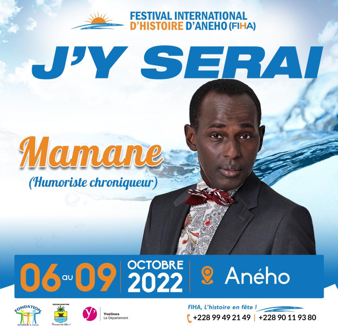 CommuneLacs1's tweet photo. Le président du Godwana Mamane Show sera au Festival international d‘Histoire d‘Aného pour célébrer avec nous NOTRE HISTOIRE. 
Ce sera 🔥🔥🔥
#fiha
#fiha2022 #anéhonedortpas https://t.co/zZfgorVJav