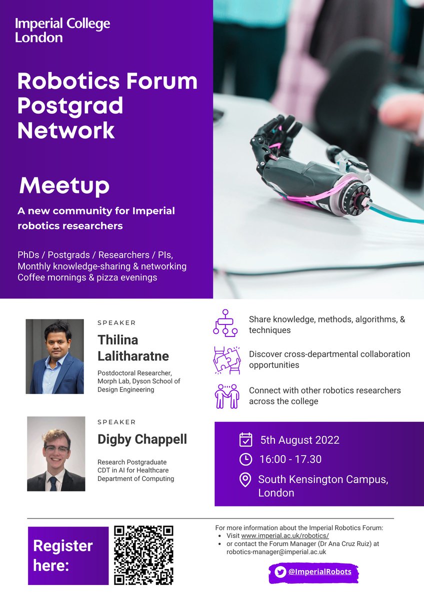 Imperial College Robotics Forum (@imperialrobots) on Twitter photo Throwback to the 1st meetup of the Robotics Forum Postgrad Network🎓🤖. A great turnout from all corners of Imperial College London. Many thanks to our speakers Thilina Lalitharatne <a href="/thrishlab/">Thrishantha Nanayakkara</a> <a href="/ImperialDyson/">Dyson School of Design Engineering</a> & Digby Chappell @AI4HealthCentre <a href="/ICComputing/">Imperial Computing</a>! Throwback to the 1st meetup of the Robotics Forum Postgrad Network🎓🤖. A great turnout from all corners of Imperial College London. Many thanks to our speakers Thilina Lalitharatne <a href="/thrishlab/">Thrishantha Nanayakkara</a> <a href="/ImperialDyson/">Dyson School of Design Engineering</a> & Digby Chappell @AI4HealthCentre <a href="/ICComputing/">Imperial Computing</a>!