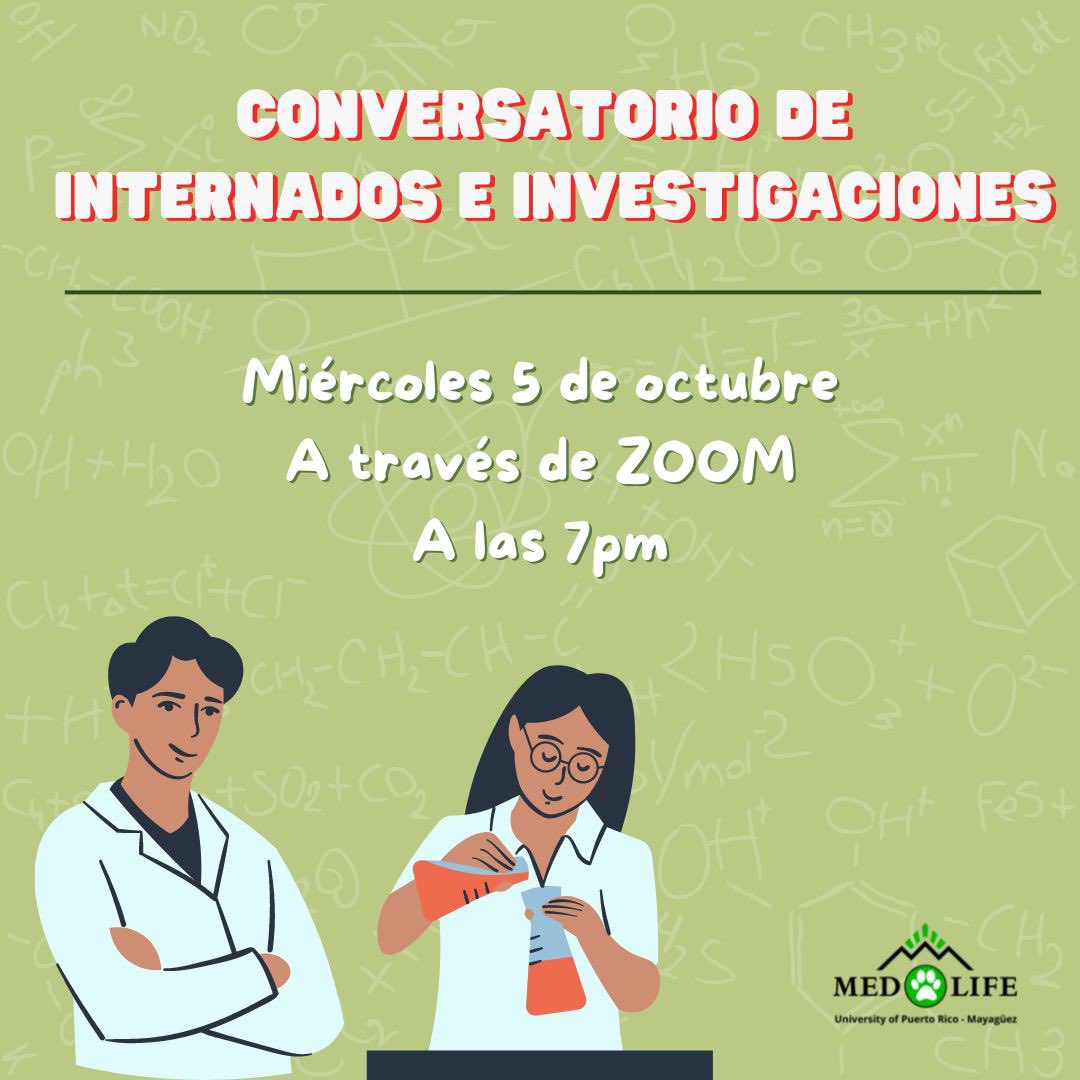 MEDLIFEUPRM's tweet photo. Saludos Medlifers🐶💚

A modo de recordatorio, MAÑANA tendremos un conversatorio con estudiantes que realizaron internados e investigaciones este pasado verano

La misma será por ZOOM a las 7pm, el link fue enviado por el email✨

Lxs esperamos💚 https://t.co/auOg3h8psJ