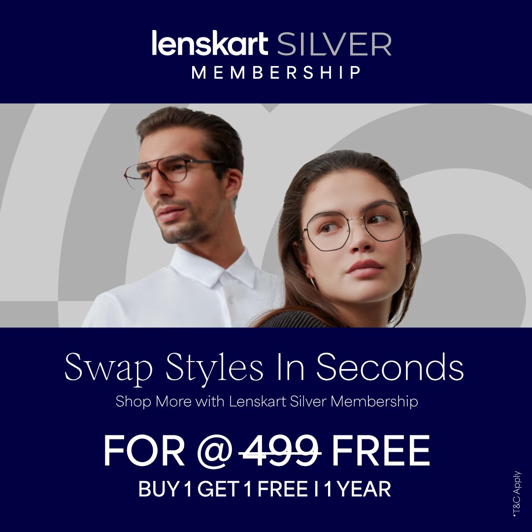 Lenskart_com's tweet photo. Make the best of your shopping spree 🛒
Limited offer alert! Grab the Lenskart Silver Membership for FREE and get shopping.
Use code: SILVERSQD
Buy now: https://t.co/9h7PhfTvQ2
#Lenskart #LenskartSilverMembership #SilverMembership https://t.co/rScOca2aeT