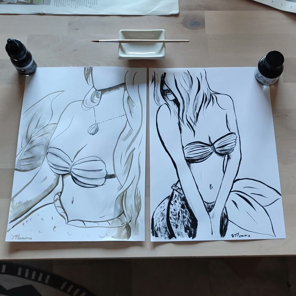 ChibiLetsPlay's tweet photo. Day 4: Scallops
#inktober #inktober2022 #ink #sepiaink #sepiainkdrawing #inkdrawing #scallops #mermaid #scallopbra #meerjungfrau #jakobsmuschel #muschel #illustrationartists #illustration https://t.co/lHEzyav1HG