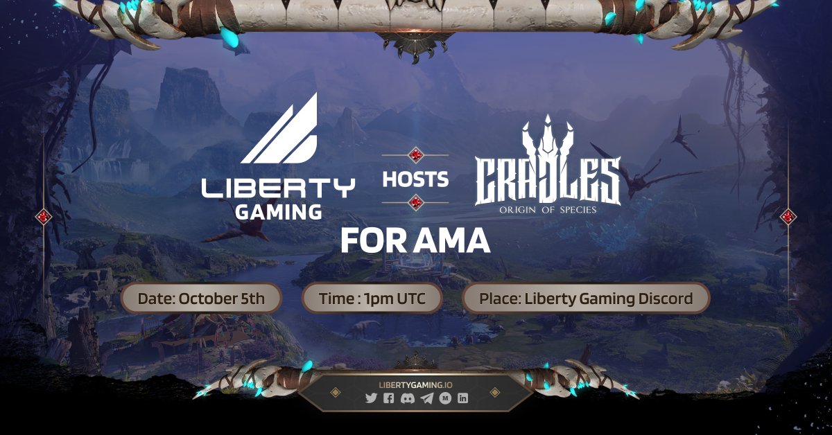 Tomorrow <a href="/cradlesio/">Cradles</a> joins our Discord [bit.ly/3wJVifk] for #AMA 🎙

Be the first to learn about their #BlockchainGame 🚀

Prize pool: 420$ 🤑 + mystery award 💰 + game pre-alpha test 🎮

Details: bit.ly/cradleama

#airdrop #gamefi #metaverse #Web3 #tokengiveaway