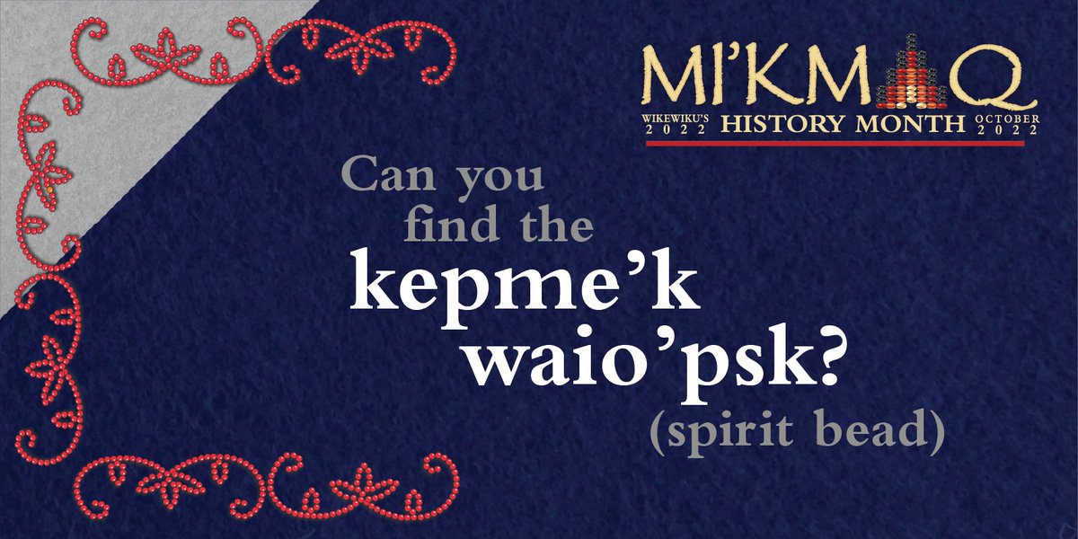 Did you know that many beaders honour the teaching that “nothing in this world is perfect” by adding an odd or unexpected bead to their creations? Can you find the kepme’k waio’psk (spirit bead)?

#mikmaqhistorymonth #mikmaq #mikmaw #mikmaweydebert #sharingourstories