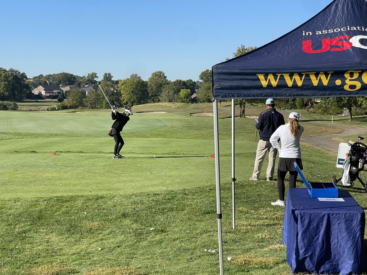 Just a girl and her coach, hanging on every word! 💚🤍 Sectionals is underway at Walden! Let’s go Comets!