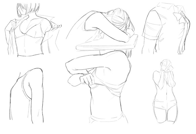 模写練習
・肩と腕の付き方に違和感
・小さいおっぱいバランス取りづらい 