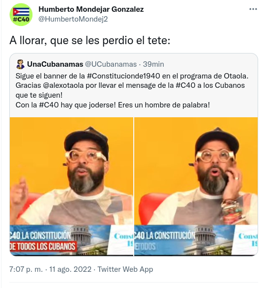HumbertoMondej2's tweet photo. de la #C40 en su programa cosa que no ha hecho nigun otro influencer.
Y tambien en las manifestaciones del Huracán Ian; hablo de algunos de los #5Pasos de no retorno al Castrismo; pero necesita acelerar el paso, https://t.co/regRcihegO