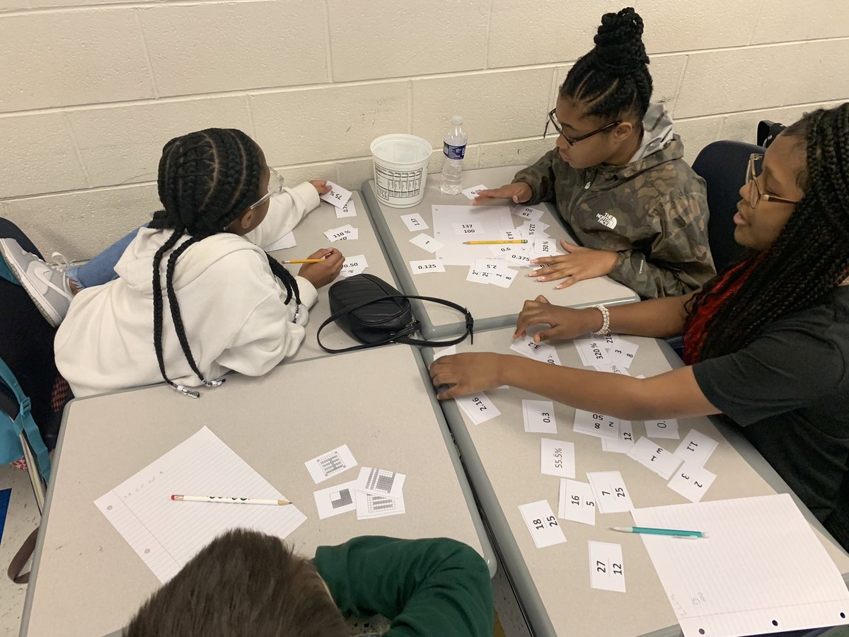 CharlesMotter's tweet photo. Sorting, comparing, and ordering fractions, decimals, and percents today in #math6 @CuCPS #WeAreCuCPS #DukePride https://t.co/d65qIO262V