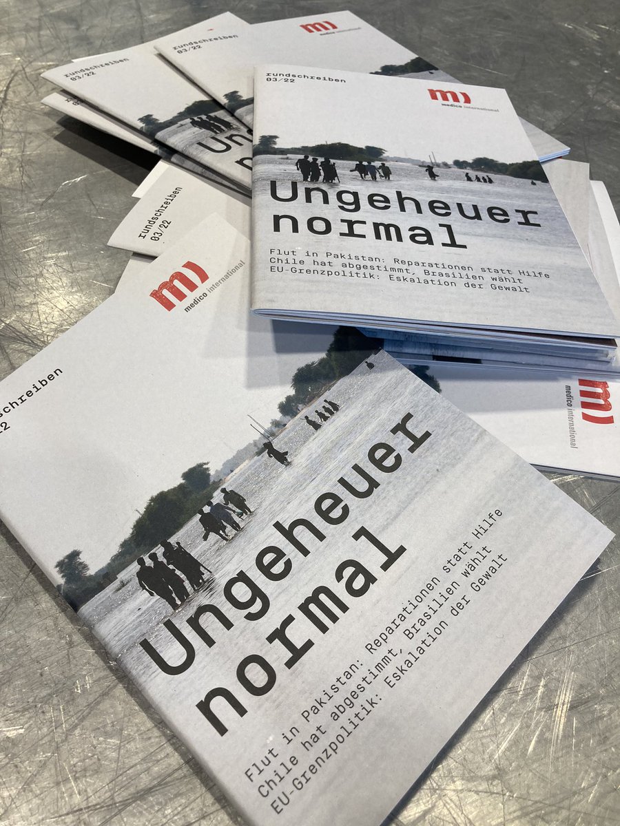 nothilfe's tweet image. Lesen und Welt deuten: Das neue medico Rundschreiben ist da und kann auf unserer Homepage kostenlos abonniert werden. #Pakistan #Brasilien #Reparationen #Ukraine️ #Afghanistan #Chile #Israel #documenta15