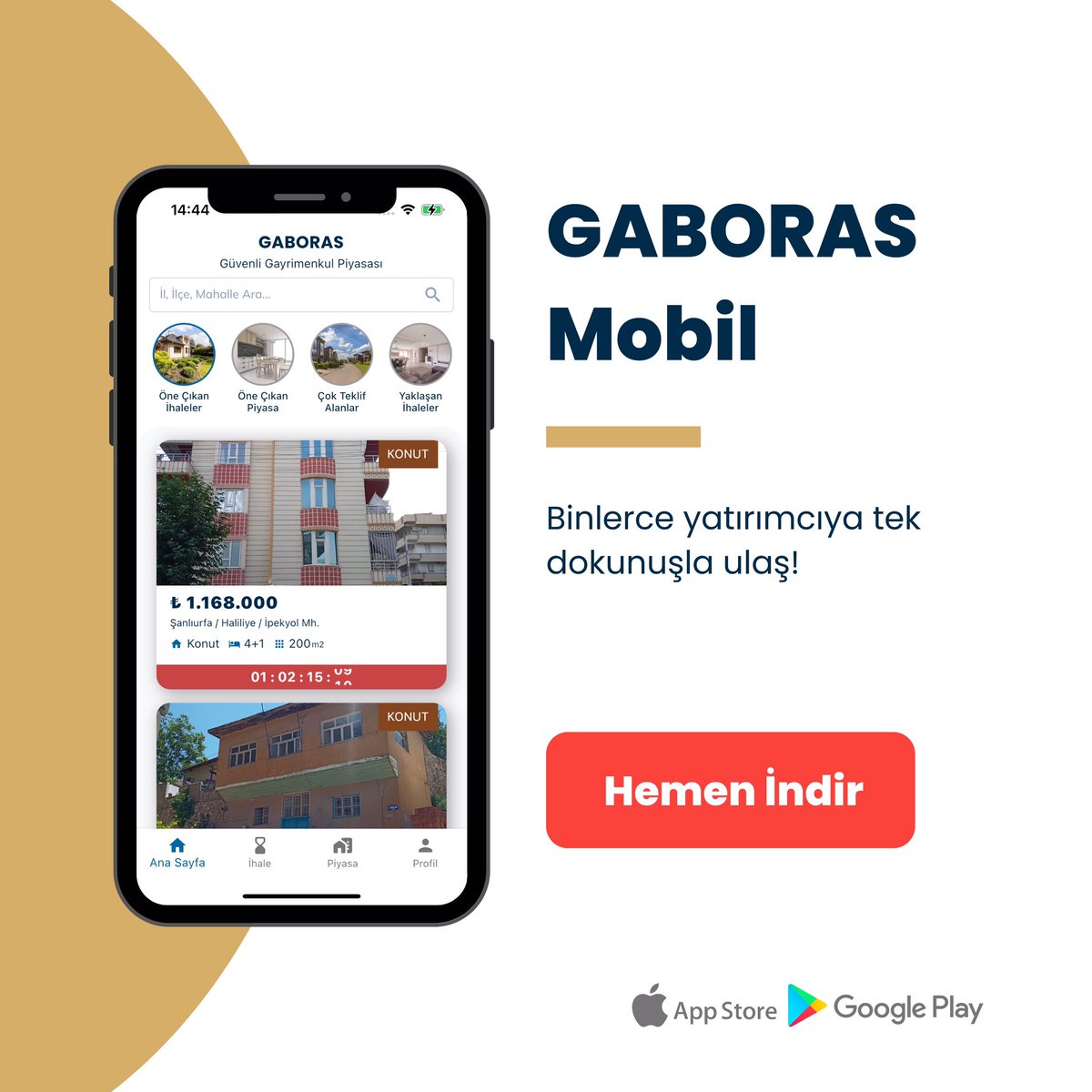 gaborascomtr's tweet photo. GABORAS Mobil Google Play ve Apple Store'da!

Hemen İndir!
Android uygulamasını indirmek için dokunun: https://t.co/RU6hs5VCXJ
IOS uygulamasını indirmek için dokunun: https://t.co/pLWZZbSARu

Detaylı Bilgi için Arayın: +90 (850) 711 06 00

#gaboras #mobil #emlak #gayrimenkul https://t.co/Y7WinnVokg