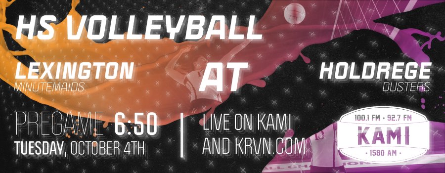 JaysonJorgensen's tweet photo. Lexington volleyball tonight at Holdrege on KAMI 
@krvn
@LexSchools 
@lexington_VB https://t.co/DXDPwBMB2G