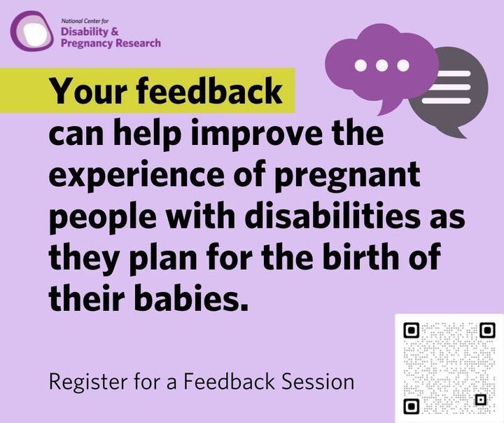 NatRCPD's tweet photo. Are you a parent with a disability? Your feedback can help improve the @dis_pregnancy tool to assist pregnant people with disabilities plan for the birth of their babies. #ParentsWithDisabilities

Find out more/register to give feedback: https://t.co/qSb7Oryzub https://t.co/NQEvZBdCpe