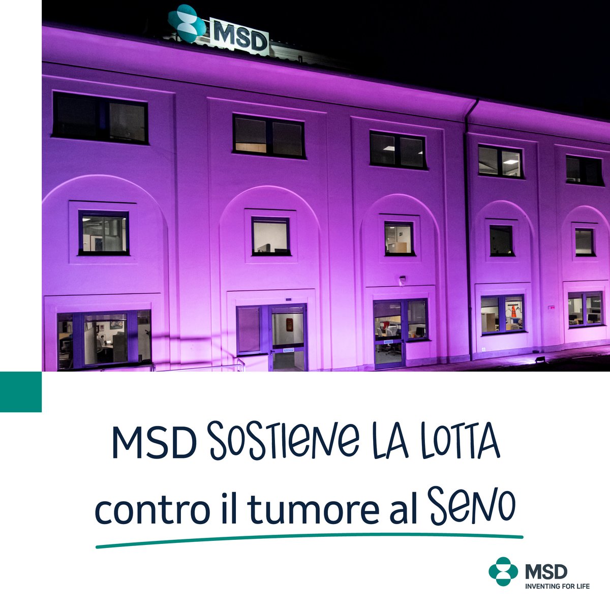 #Ottobre si tinge di #Rosa e noi di #MSD facciamo altrettanto per celebrare il mese internazionale della prevenzione del #tumore al #seno. Continua il nostro impegno nel sensibilizzare le #donne a non abbassare la guardia. Informarsi e parlane con il proprio medico è fondamentale