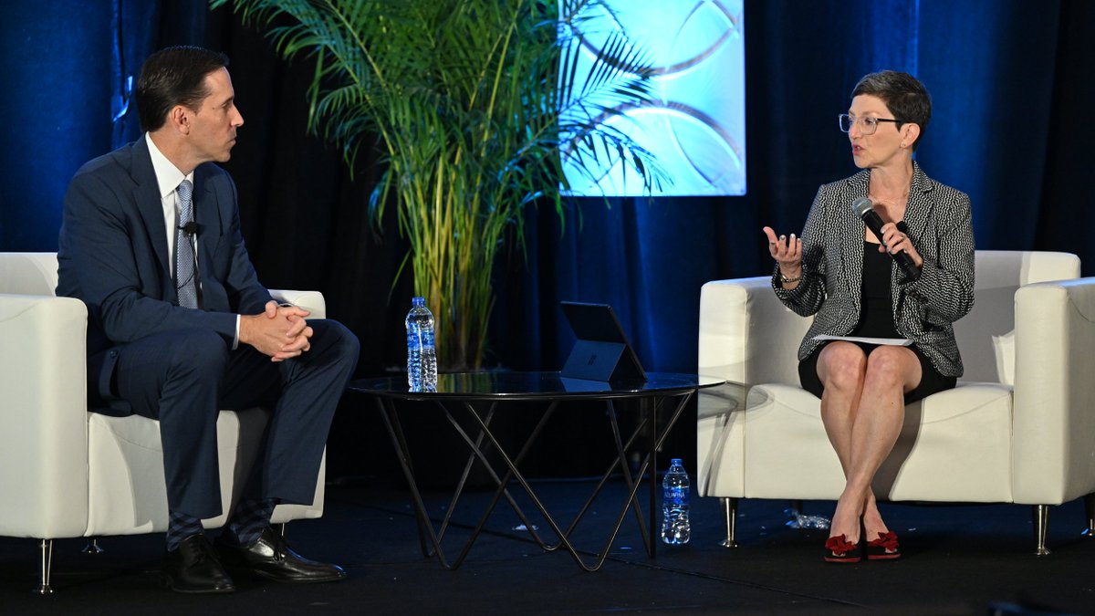 AmChemistry's tweet photo. The 64th Polyurethanes Technical Conference officially kicked off yesterday with the opening session that included keynote speaker, @AmChemistry President and CEO @JahnChris and a Q&A session with @LeeSalamone. #PolyCon22 https://t.co/5EYYChWtb0