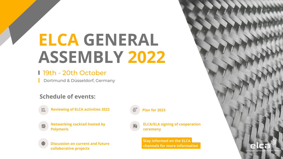 ELCAnetwork's tweet photo. On October 19-20th the ELCA network will meet for their annual General Assembly!

ELCA partners will meet in Dortmund, Germany to review the activities of the current year and look into the prospects for 2023 💡

More details 👉https://t.co/B2j26GYneL https://t.co/FPSOxAOUjL