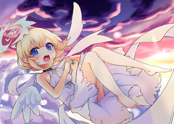 過去絵で失礼...!#天使の日 