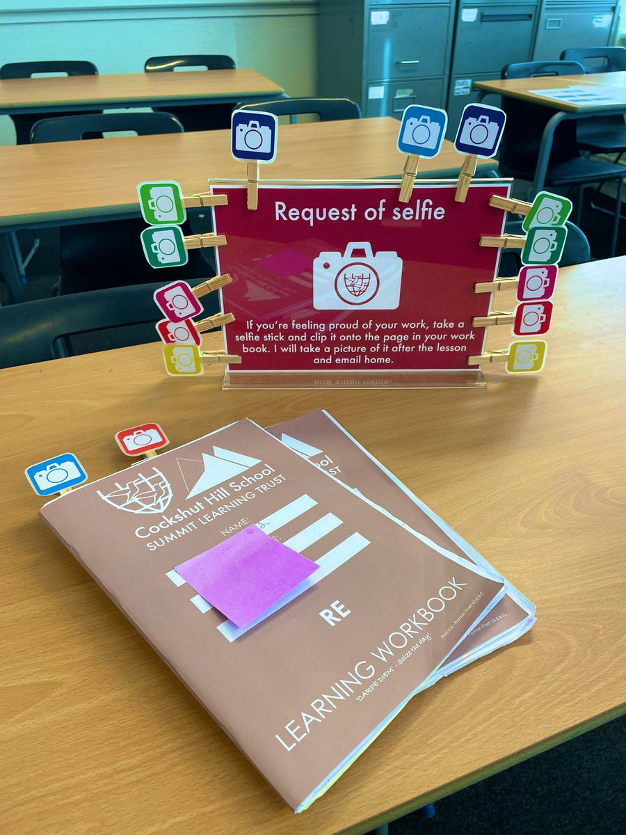 CSHAmyDowding's tweet photo. Two Tear 11’s already taking advantage of the Selfie stand. Thank you @ByronNeary_CHS . #scalingnewheights https://t.co/w8BcAJuH1j