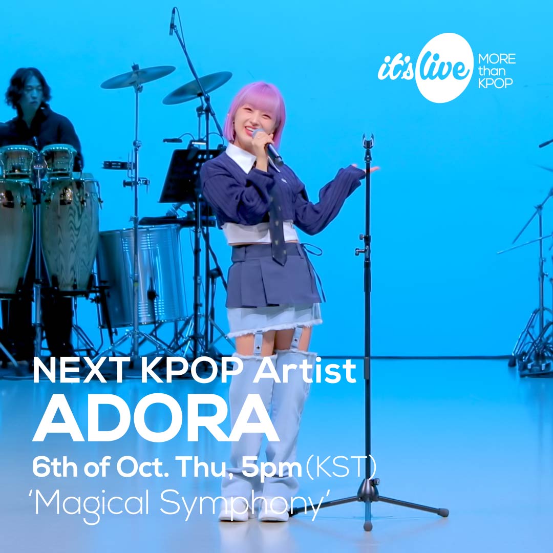 itsLIVEofficial's tweet photo. <COMING UP NEXT>
#아도라 - #Magical_Symphony
#ADORA - Magical Symphony
@aura_officialkr @adoraofficialkr

#잇츠라이브 #KPOP #itsLive https://t.co/V8fNprwiAN