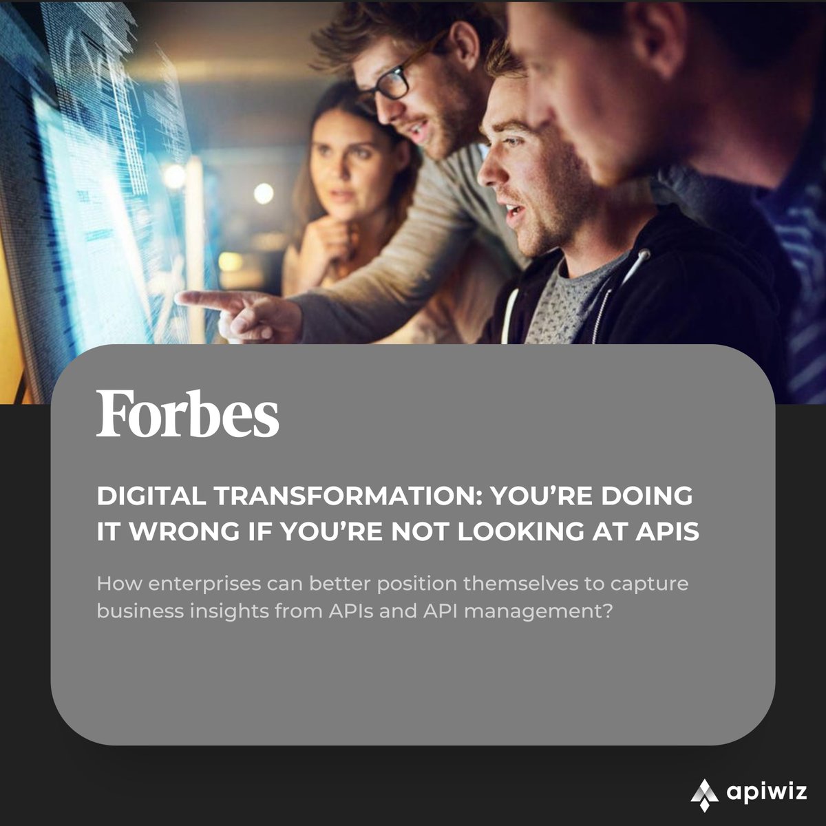 getapiwiz's tweet photo. APIs are essential to digital transformation in large enterprises.
By leveraging API's Businesses can help internal developers to more easily leverage valuable data and functionality to produce new digital products. @Forbes 
.
#forbes #digitaltransformation #APIwiz #apimanagement https://t.co/1eBPwCqZjP