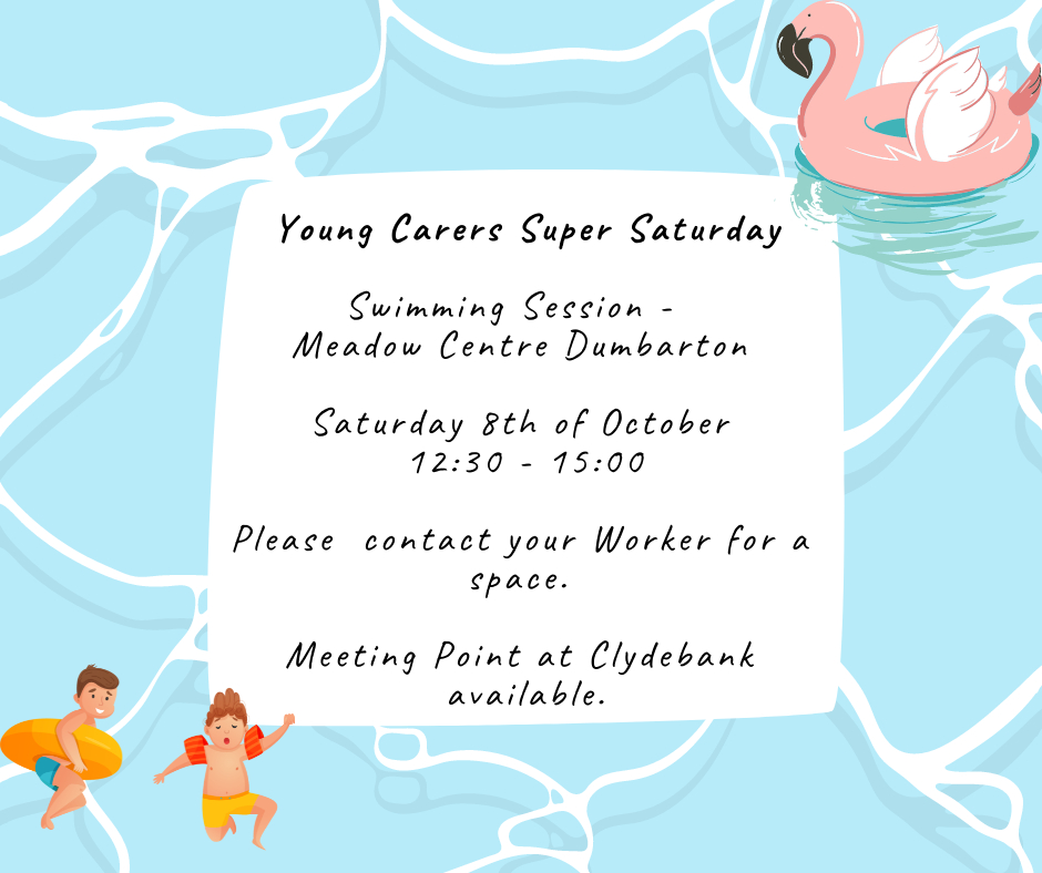 ysortit's tweet image. 🌟YOUNG CARERS SUPER SATURDAY🌟

This Saturday our young carers are making a splash at their local swimming pool. 

Please ensure you contact your worker to sign up as spaces are limited. 

Can't wait to see you all. 🏊

#youngcarers #YSIYC #swimming