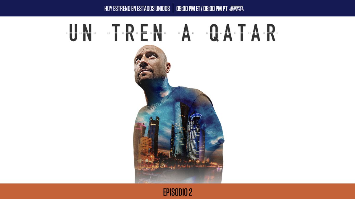 EspnOriginals's tweet photo. #UNTRENAQATAR  Amanecer en el desierto es una experiencia necesaria para conocer mejor este país. En este segundo episodio vamos a conocer Al Rayyan y una de las zonas más tradicionales y futboleras de Qatar.

— Hoy Estreno en EEUU 
Episodio 2 | 9 PM ET | 6 PM PT @ESPNDeportes https://t.co/Hql6uY1Dyw